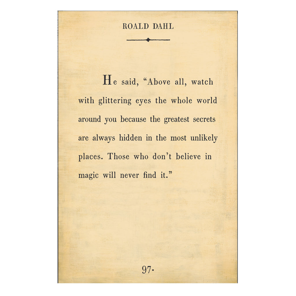 Roald Dahl Art Print - Book Collection