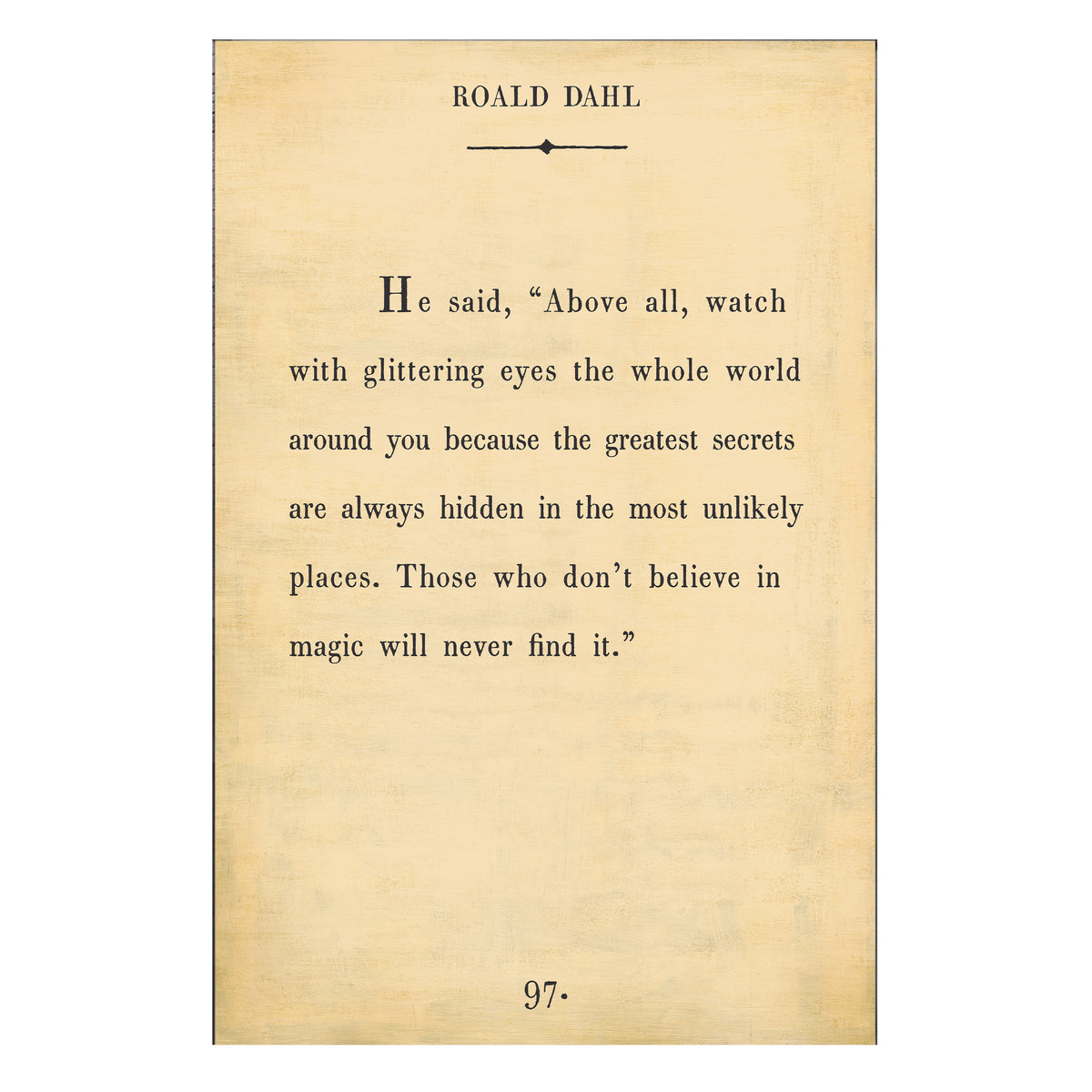 Roald Dahl Art Print - Book Collection