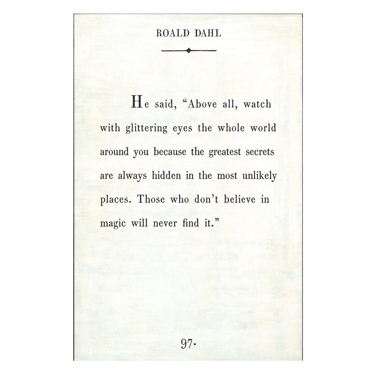 Roald Dahl Art Print - Book Collection