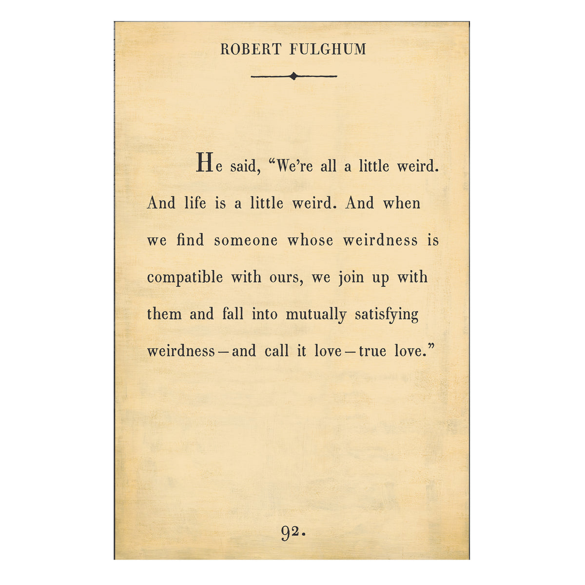 Robert Fulghum Art Print - Gallery Wrap