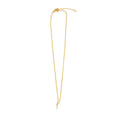 ***Pave Single Bar Necklace - Gold Plated Gold Plated 16" + 2" extender