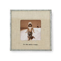 To The Moon & Back Zinc Linen Frame 3.5x3.5