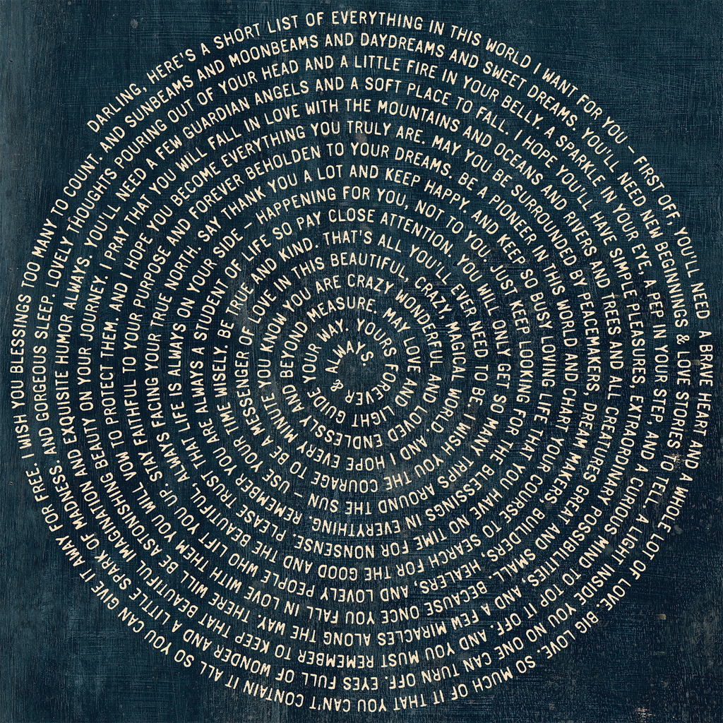 Darling, Here's A Short List Art Print in Cream Font