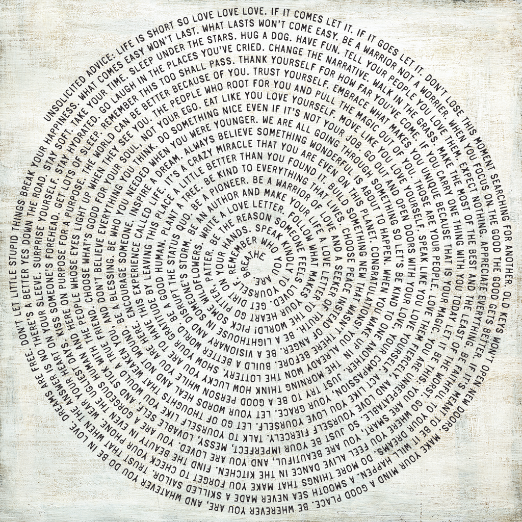 Unsolicited Advice Art Print in Black Font