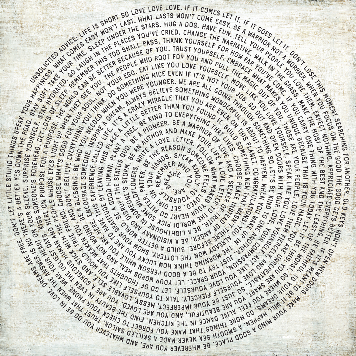 Unsolicited Advice Art Print in Black Font
