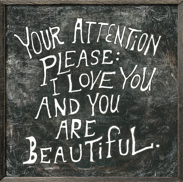 Your Attention Please Art Print - Grey Wood