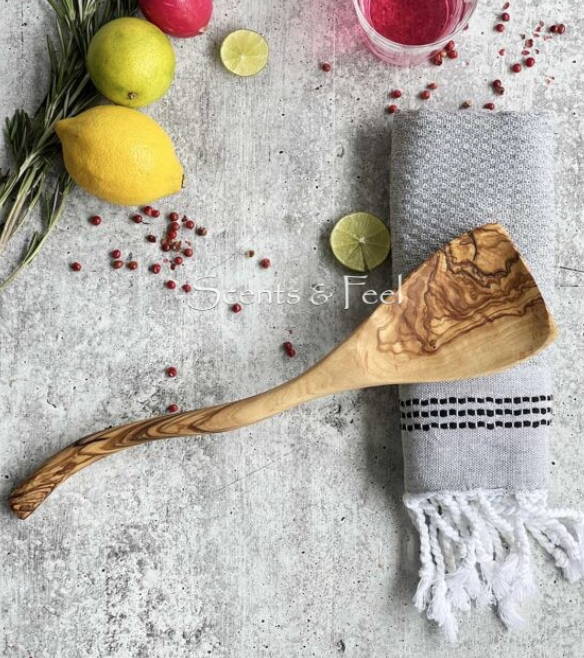 Olive Wood Spatula Weavy 12"