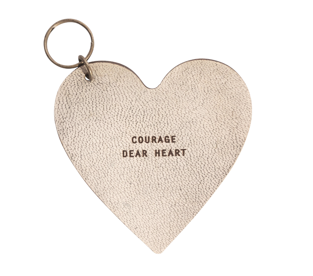 Leather Heart Keychain