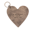 My Whole Heart Leather Keychain - 3x3
