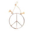 Small Hanging Metal & Jute Peace Sign