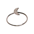 ***Silver Crescent Moon Ring - Size