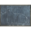 Sophie's Elephant Art Print - Grey Wood