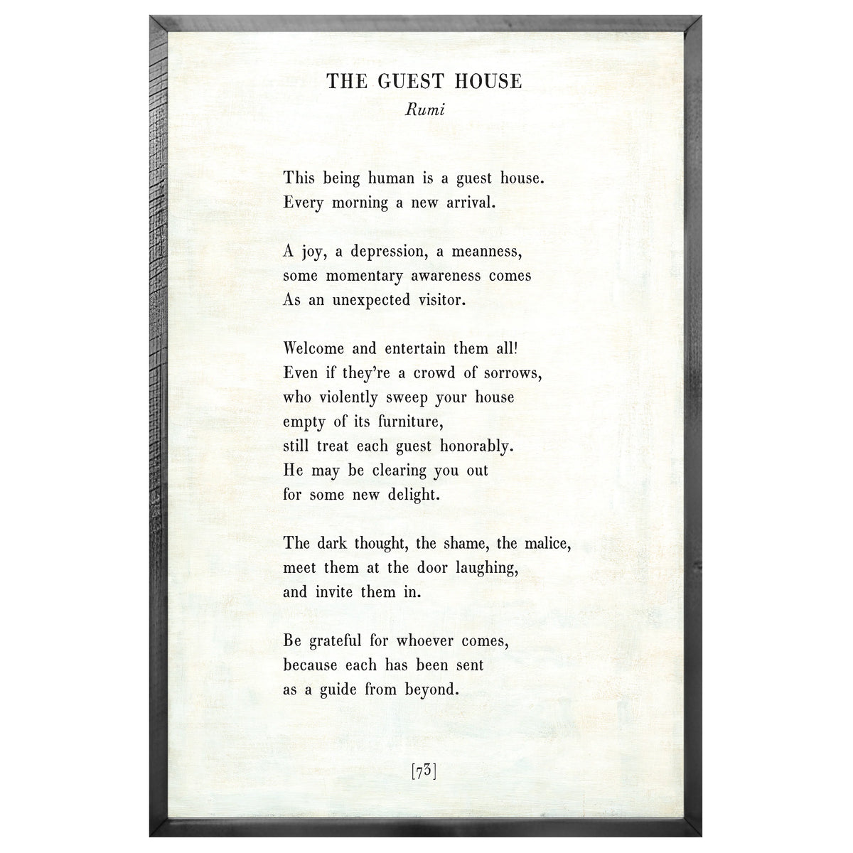 The Guest House Art Print - Grey Wood