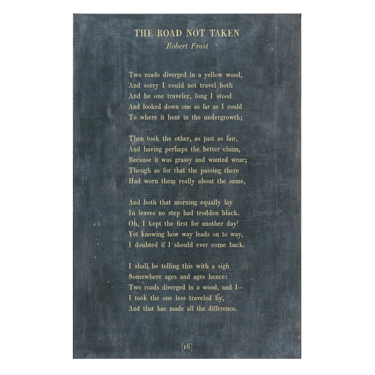 The Road Not Taken Art Print - Poetry Collection