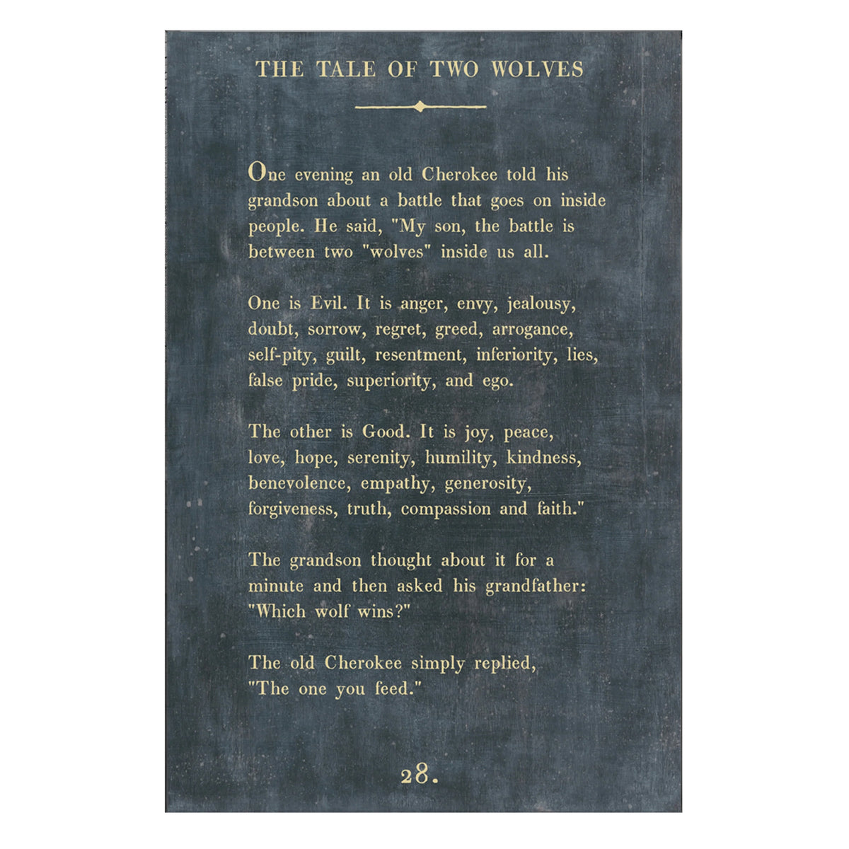 Tale of Two Wolves Art Print - Poetry Collection