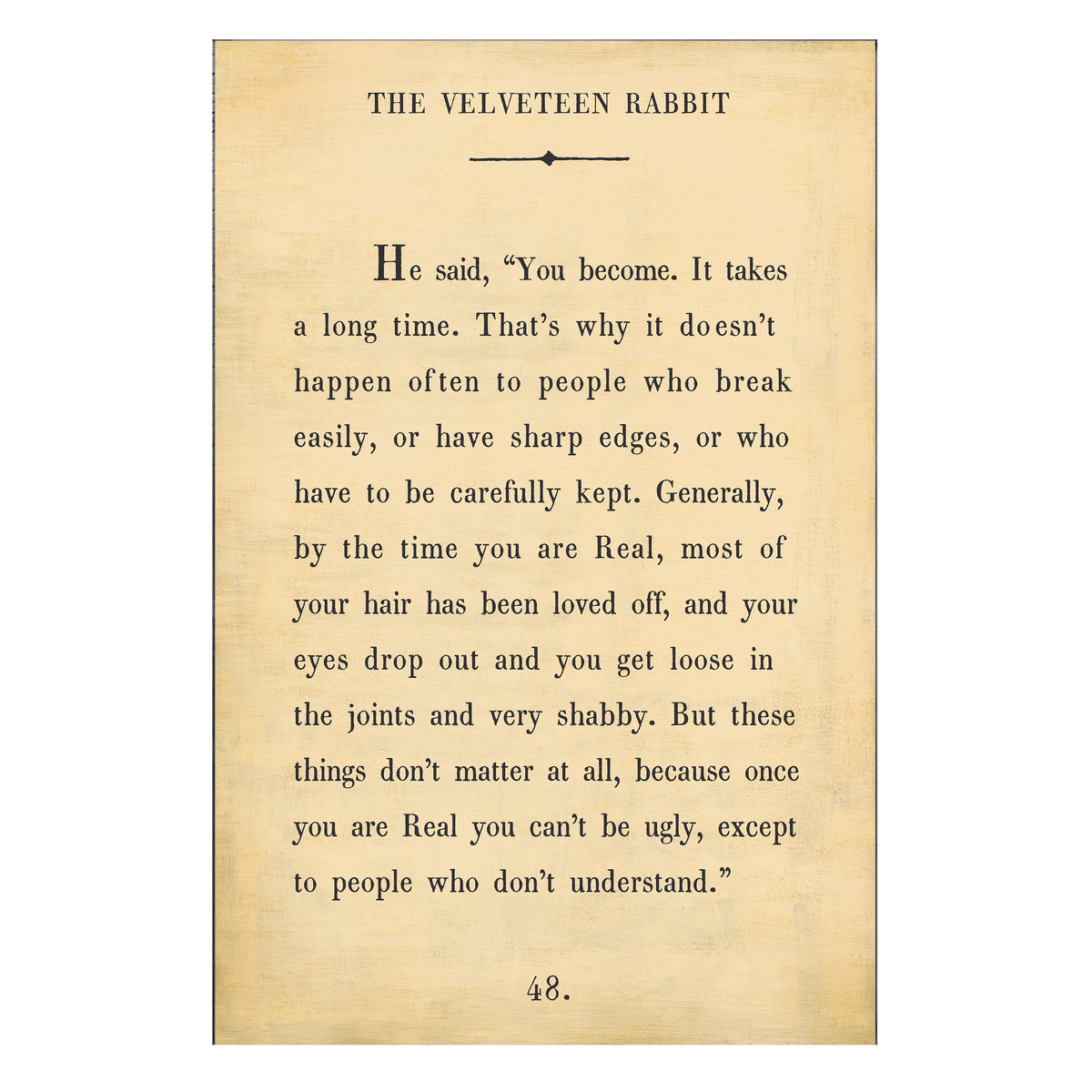 The Velveteen Rabbit Art Print - Book Collection