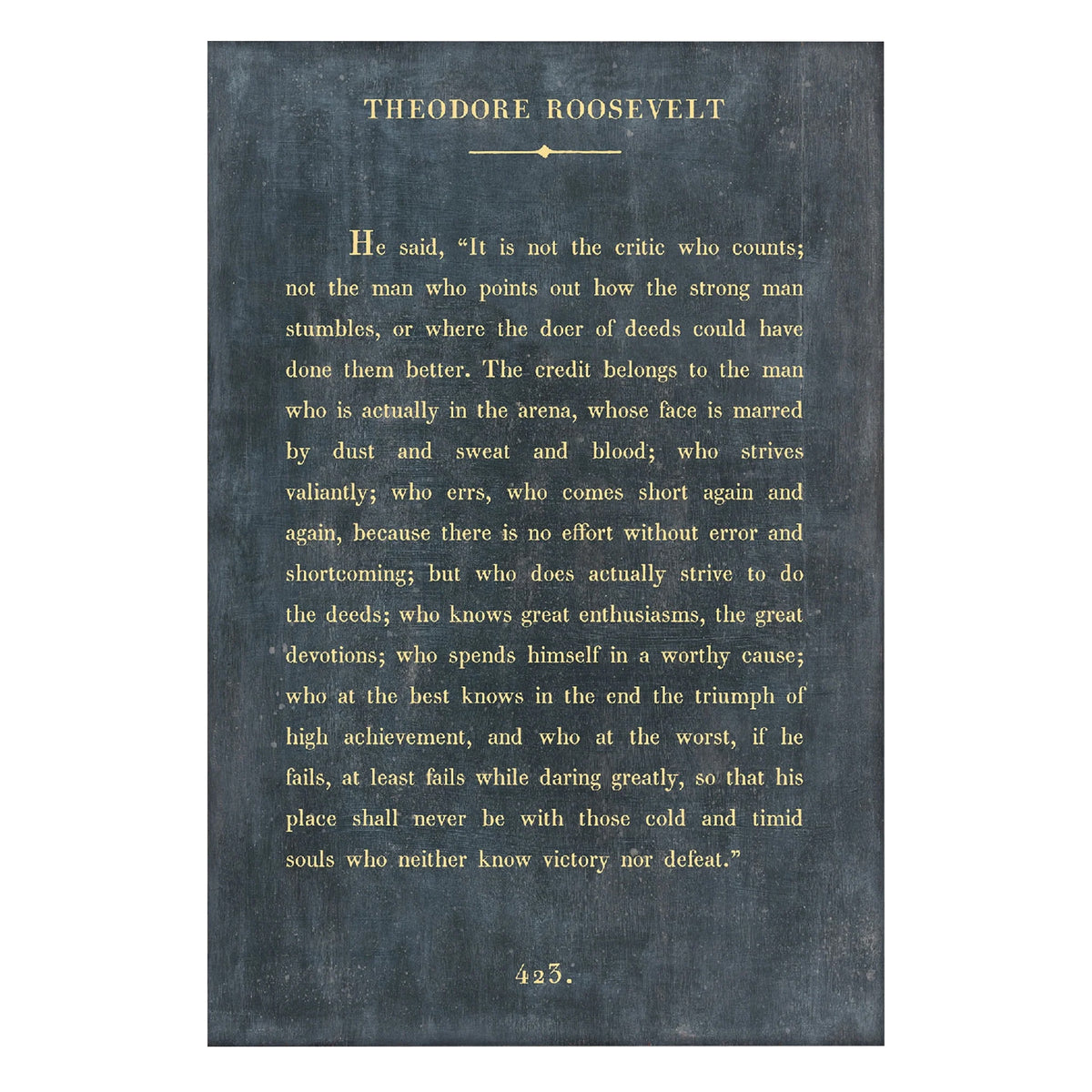 Theodore Roosevelt Art Print - Book Collection