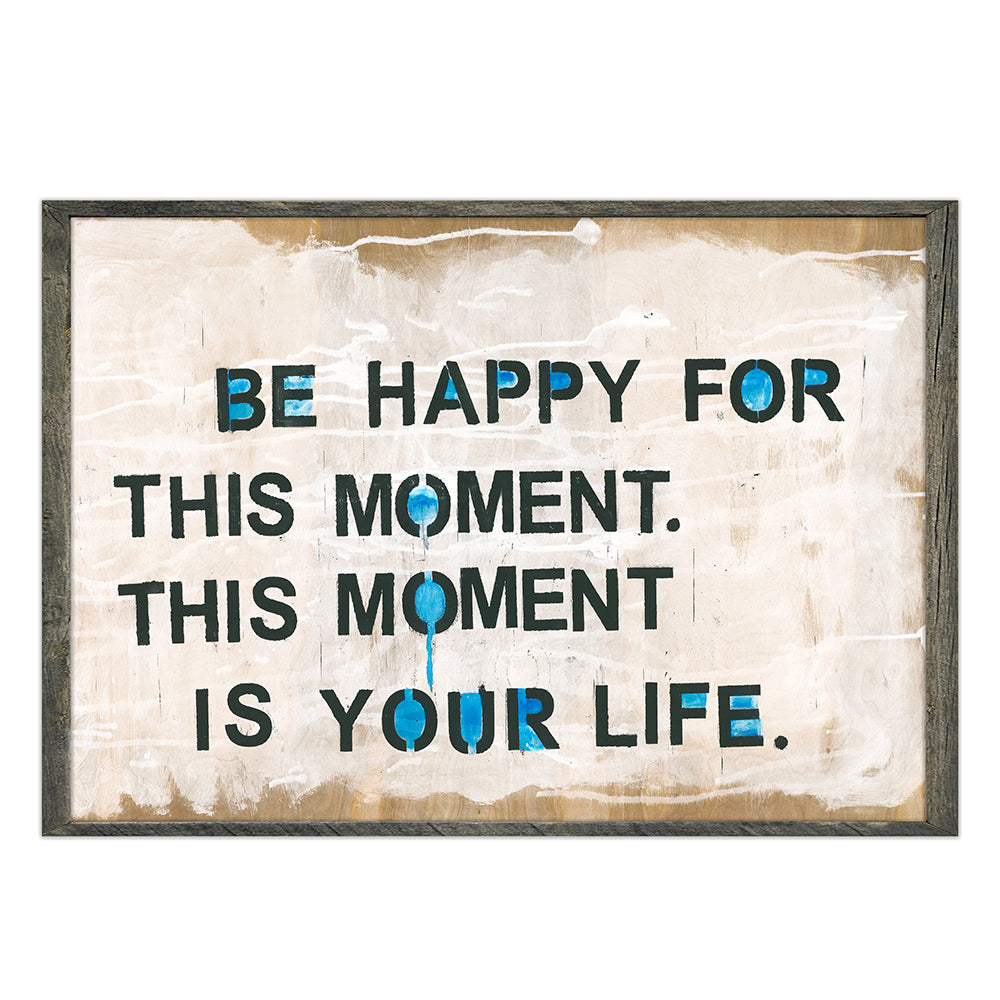 This Moment Art Print - Grey Wood