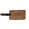 It Is Good To Have An End Leather Luggage Tag