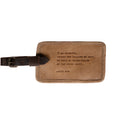 ***I Am Restless Leather Luggage Tag - Maple