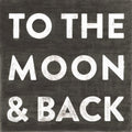 To The Moon and Back Art Print in Black