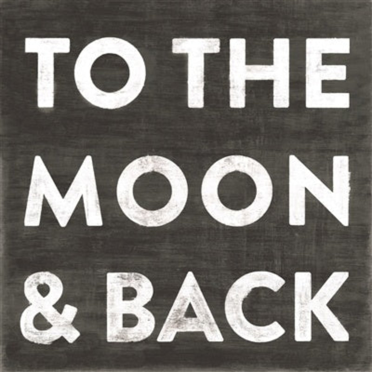 To The Moon and Back Art Print in Black