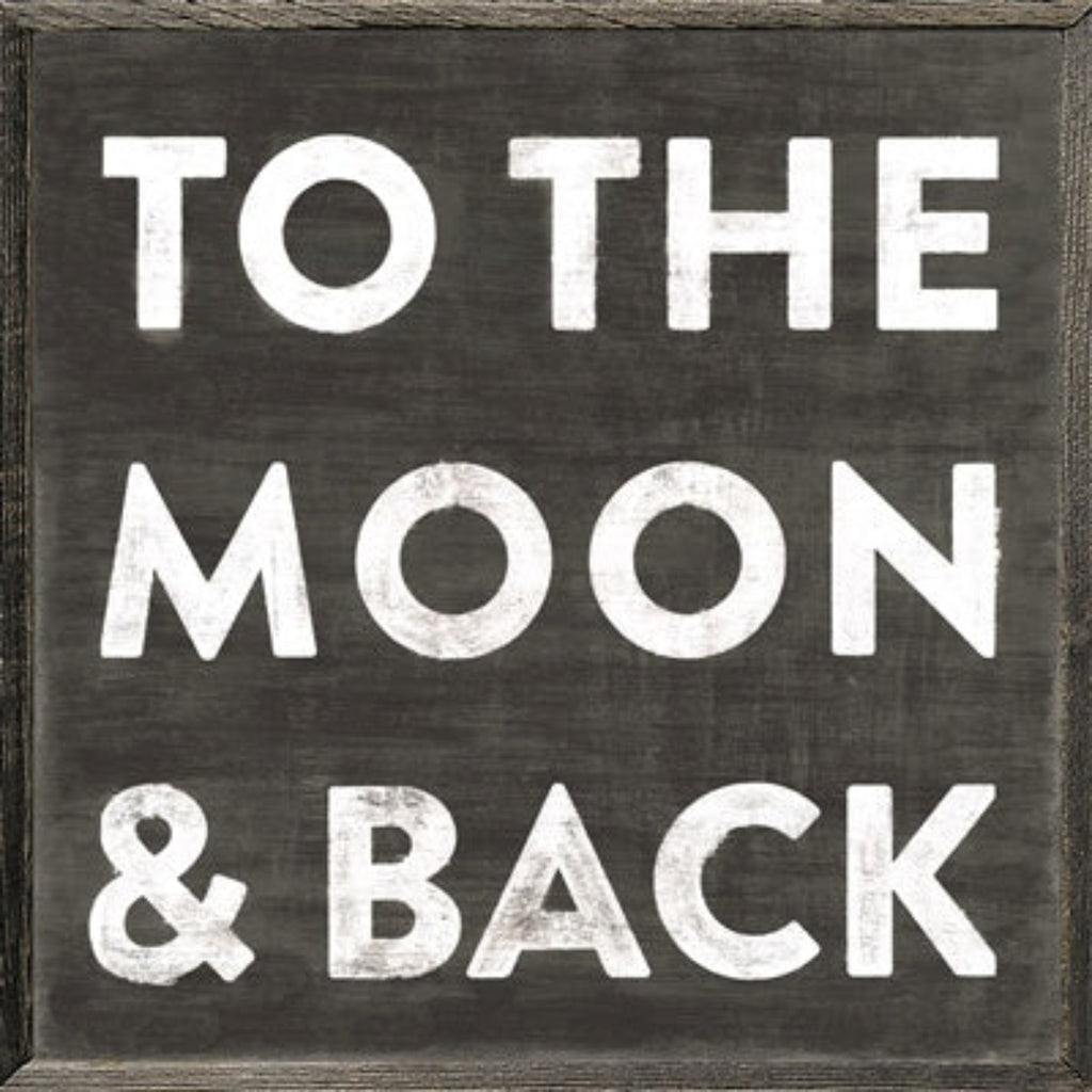 To The Moon and Back Art Print in Black