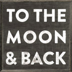 To The Moon and Back Art Print in Black