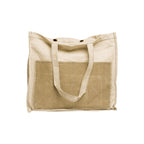 Distressed Canvas Two Tone Tote