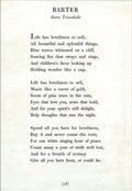 Barter Art Print - Poetry Collection