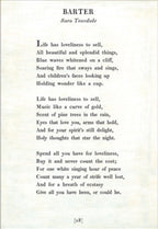 Barter Art Print - Poetry Collection