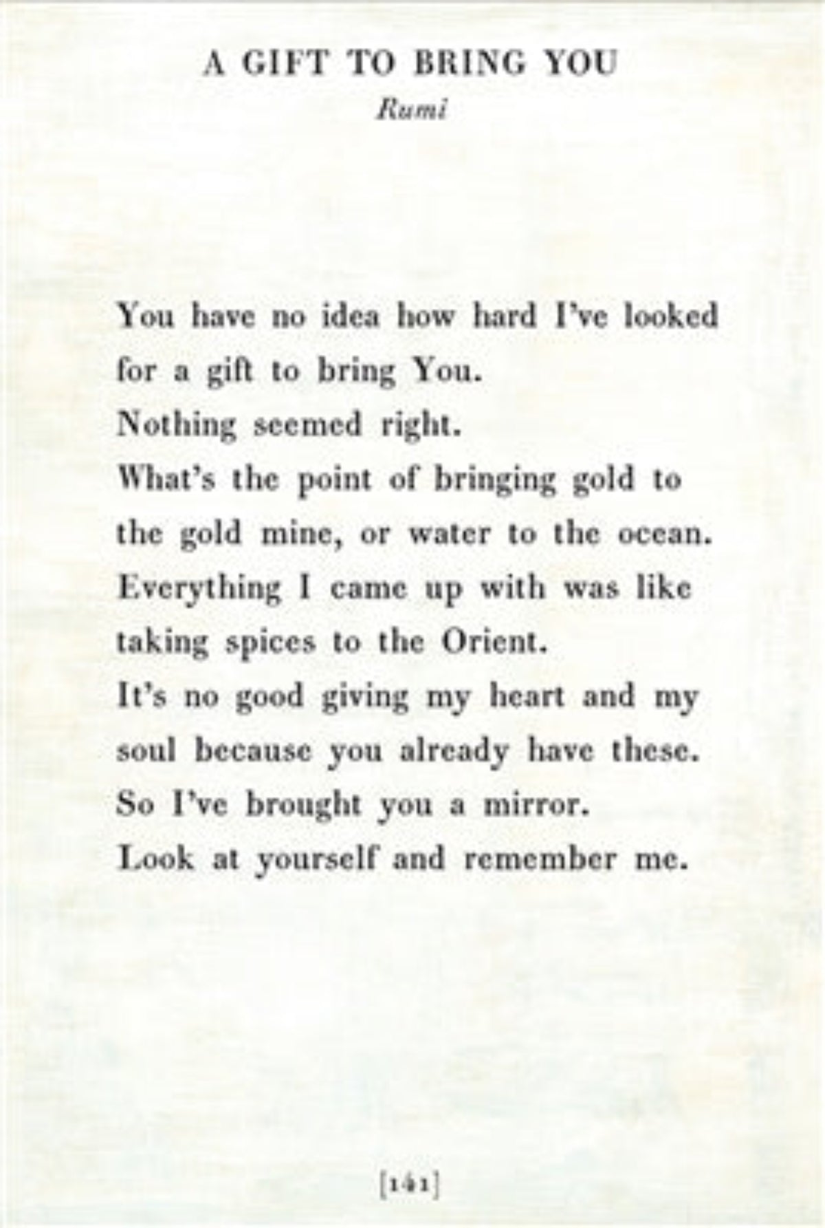 A Gift To Bring You Art Print - Poetry Collection