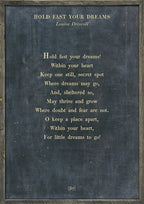 Hold Fast Your Dreams Art Print - Poetry Collection