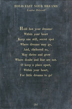 Hold Fast Your Dreams Art Print - Poetry Collection