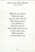 Hold Fast Your Dreams Art Print - Gallery Wrap