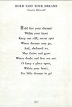 Hold Fast Your Dreams Art Print - Gallery Wrap
