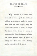Prayer of Peace Art Print - Gallery Wrap
