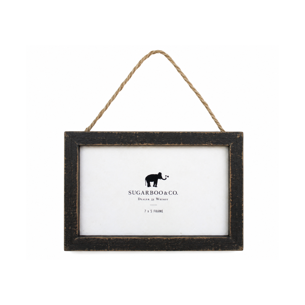 Black Wood Frame 7x5 - Horizontal w/ Jute