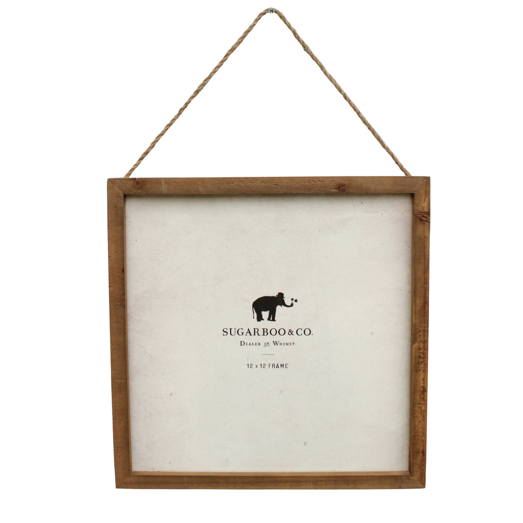 Natural Wood Frame 12x12 w/ Jute