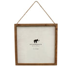 Natural Wood Frame 12x12 w/ Jute