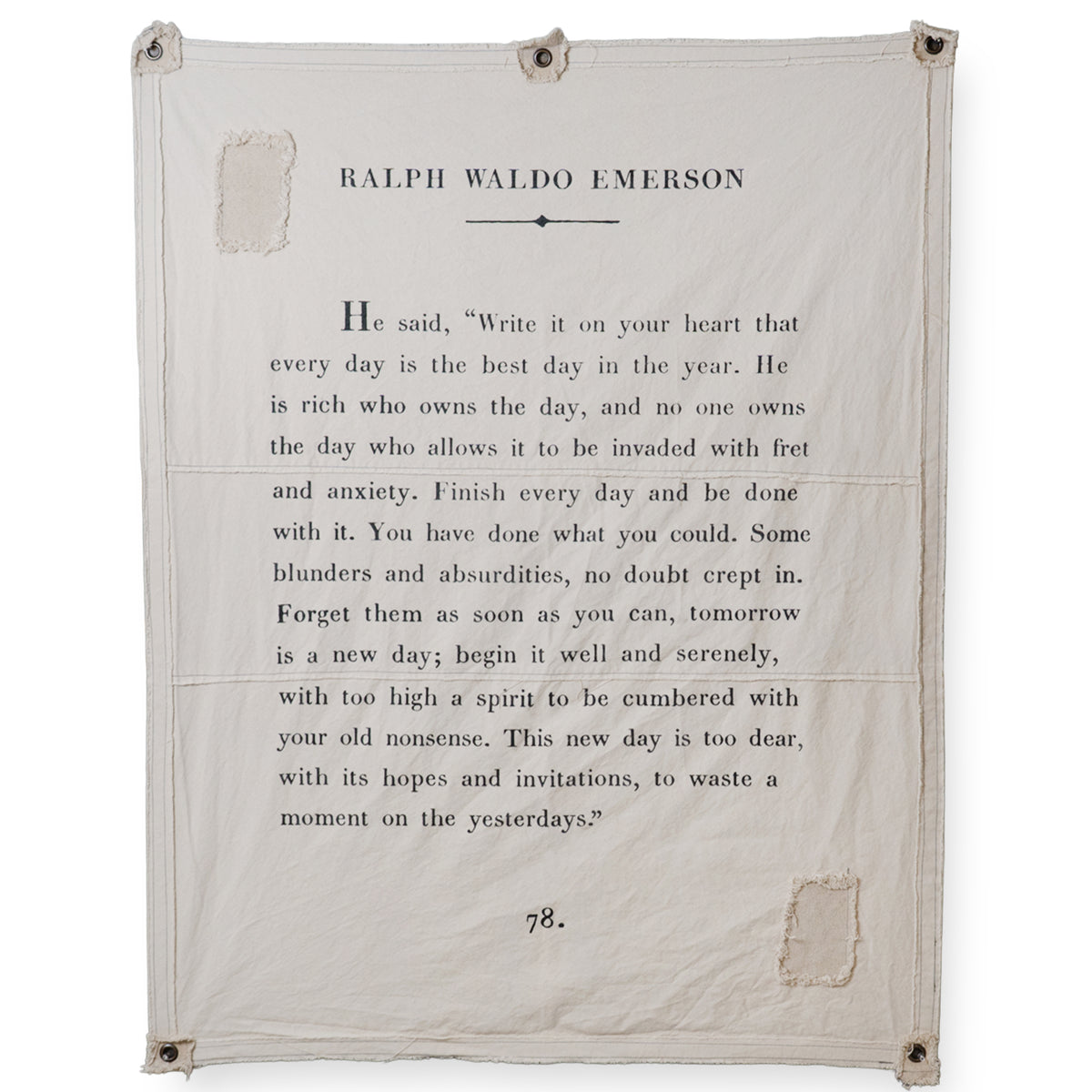 Ralph Waldo Emerson Canvas Wall Tarp - 46x57