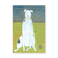 White Boy Dog Art Tile