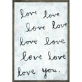 Whole Lot of Love Art Print - Grey Wood