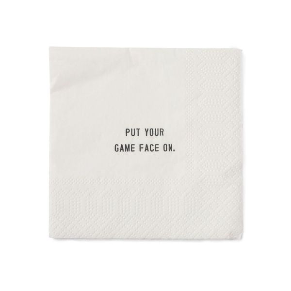 Put Your Game Face On Cocktail Napkins
