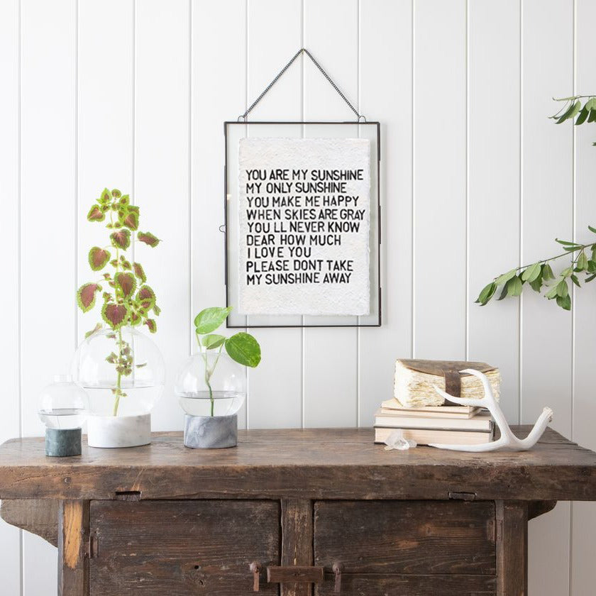 You Are My Sunshine Handmade Paper Print - 12x16