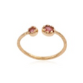 Pink Tourmaline Gold Ring - Size 6