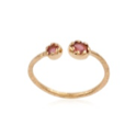 Pink Tourmaline Gold Ring - Size 6