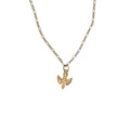 ***Mama Bird Brass Necklace with Stone