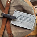 The Sun Will Rise Leather Luggage Tag - Stone