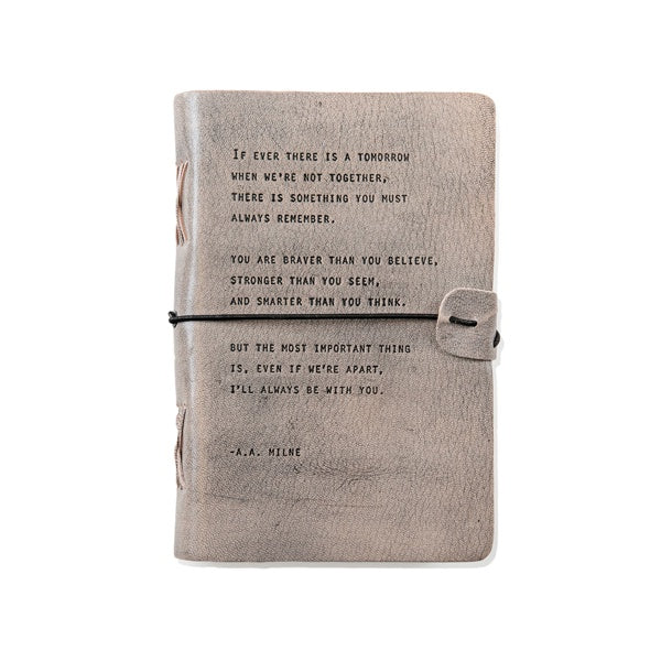 A.A. Milne Artisan Leather Journal - Grey